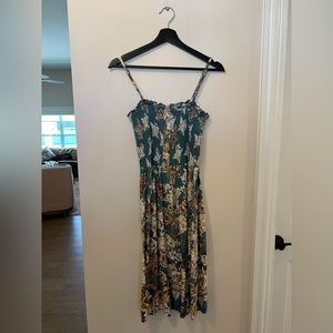 Angie Women’s Green Floral Sundress